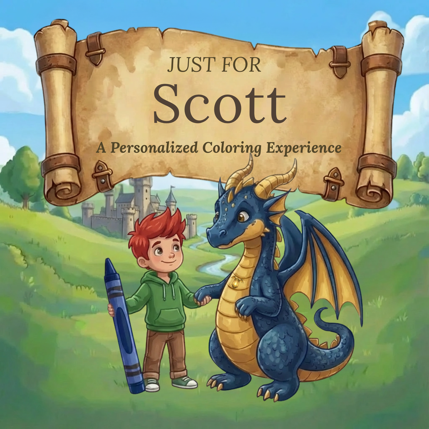 Scott Personalized Coloring Book | Ages 4-8 | L.K. Bunting