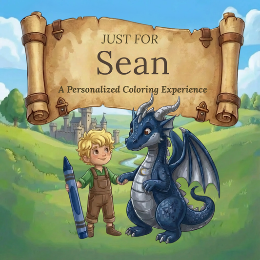 Sean Personalized Coloring Book | Ages 4-8 | L.K. Bunting