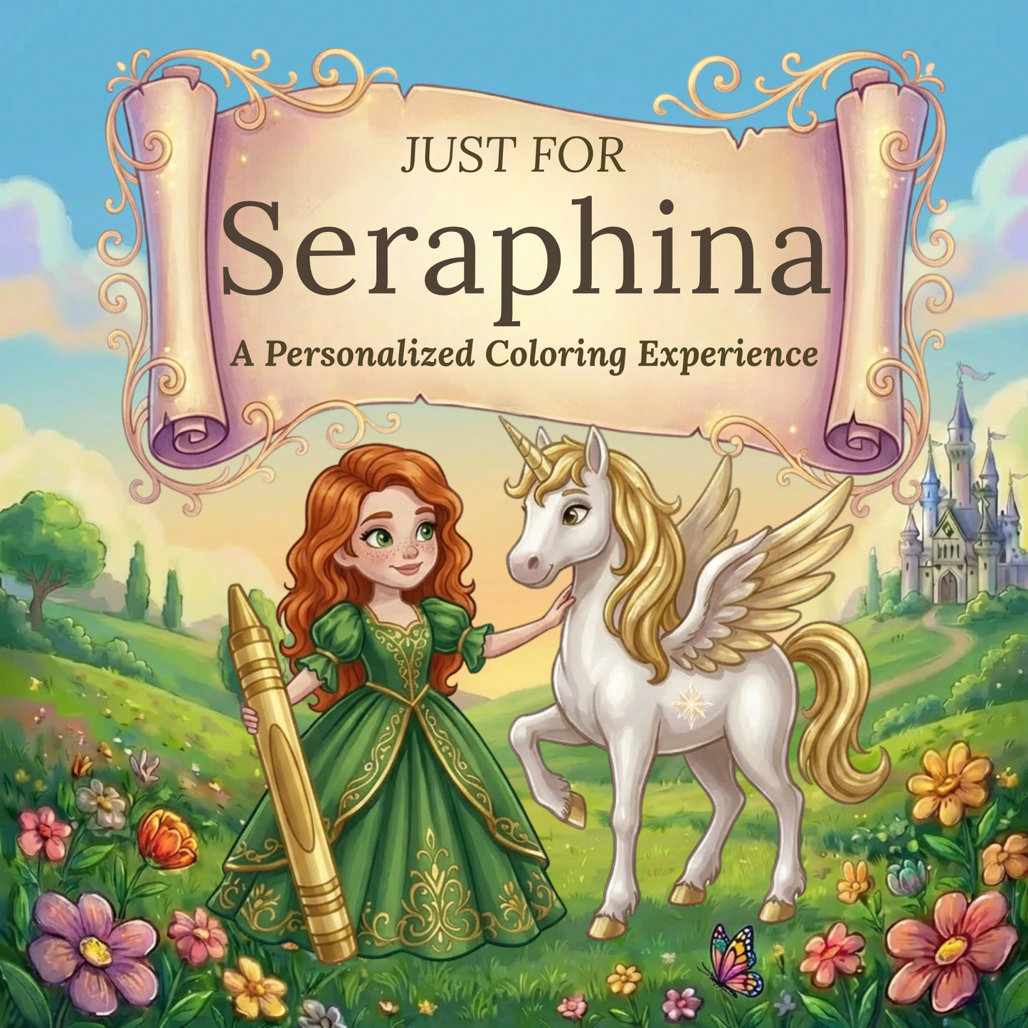 Seraphina Personalized Coloring Book | Ages 4-8 | L.K. Bunting