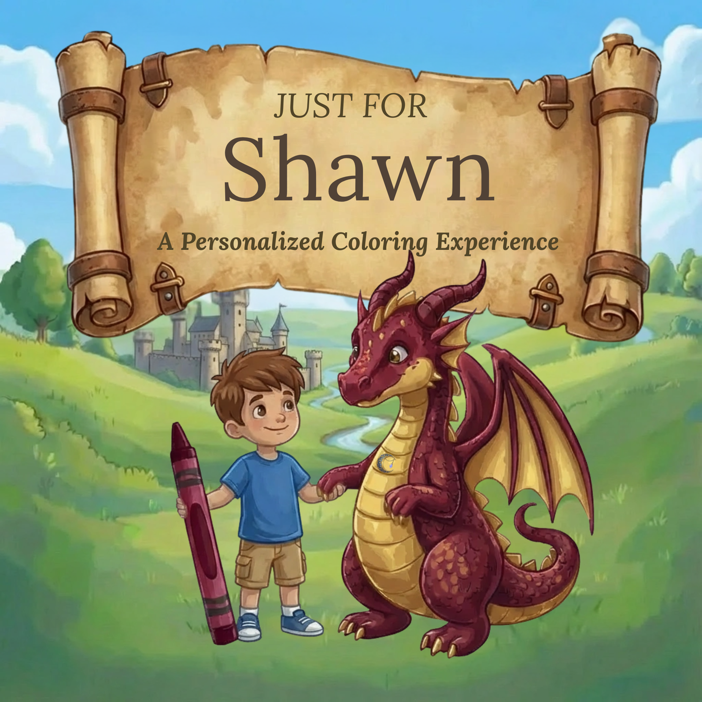 Shawn Personalized Coloring Book | Ages 4-8 | L.K. Bunting