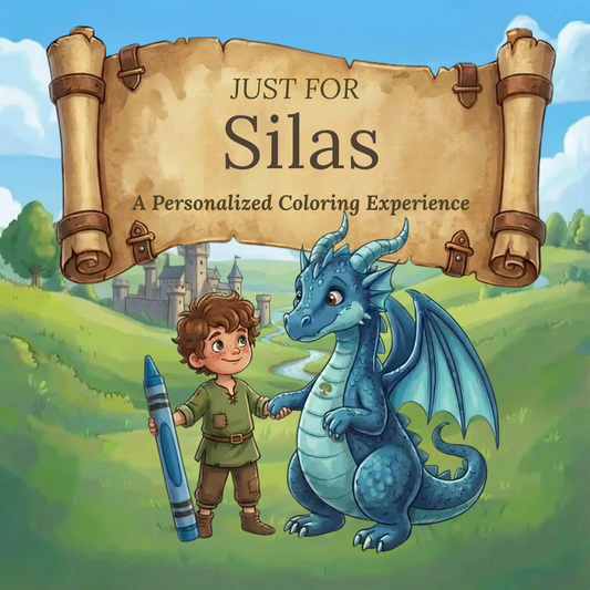 Silas Personalized Coloring Book | Ages 4-8 | L.K. Bunting