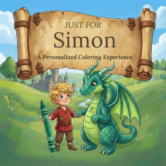Simon Personalized Coloring Book | Ages 4-8 | L.K. Bunting