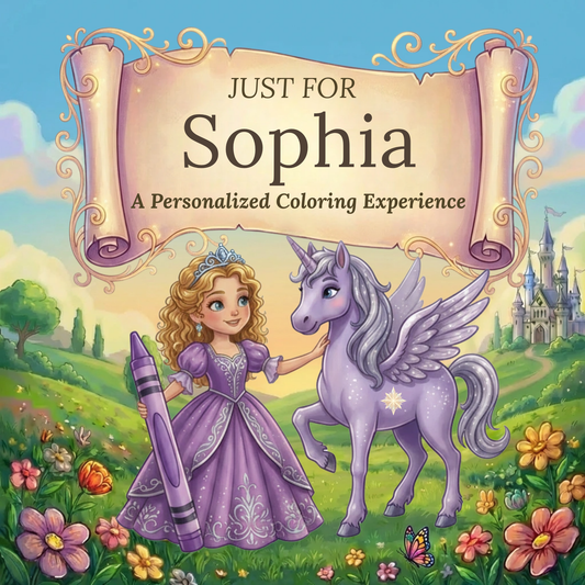 Sophia Personalized Coloring Book | Ages 4-8 | L.K. Bunting