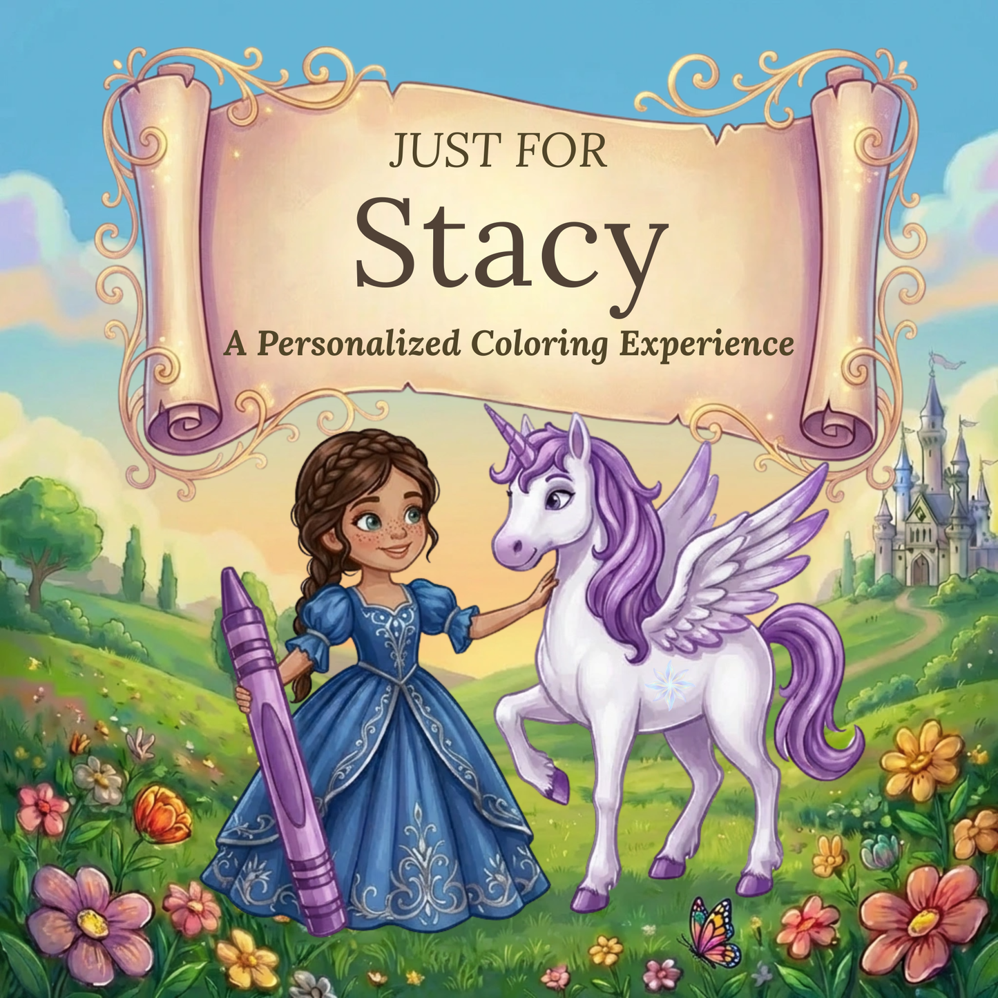 Stacy Personalized Coloring Book | Ages 4-8 | L.K. Bunting