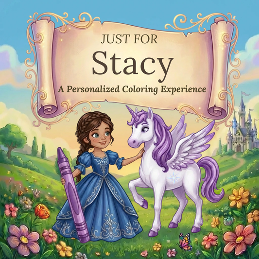 Stacy Personalized Coloring Book | Ages 4-8 | L.K. Bunting