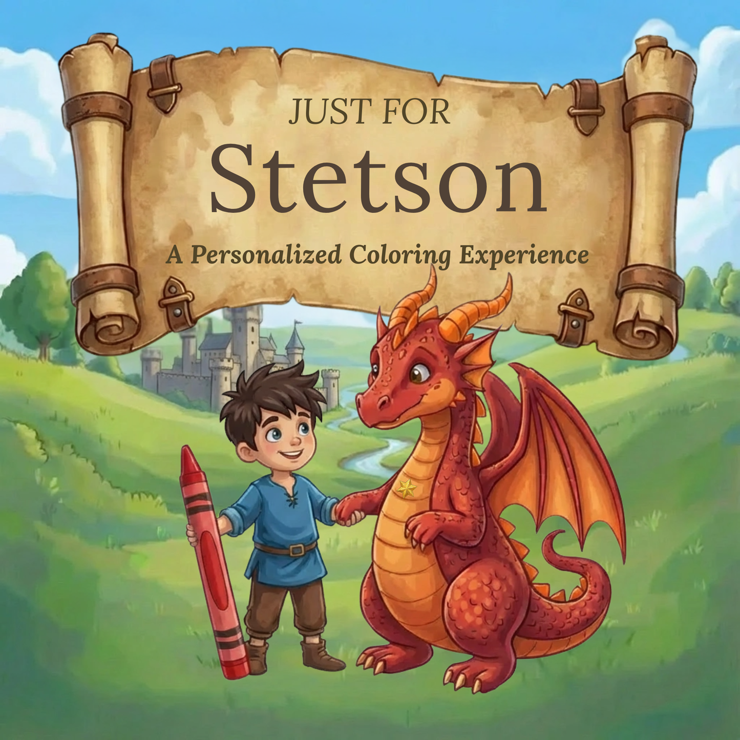 Stetson Personalized Coloring Book | Ages 4-8 | L.K. Bunting