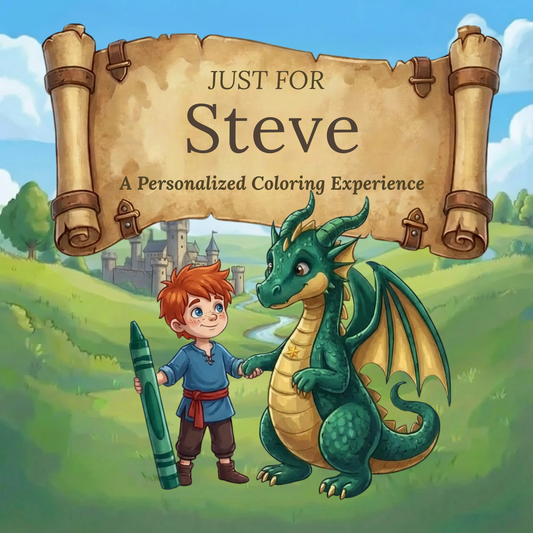 Steve Personalized Coloring Book | Ages 4-8 | L.K. Bunting