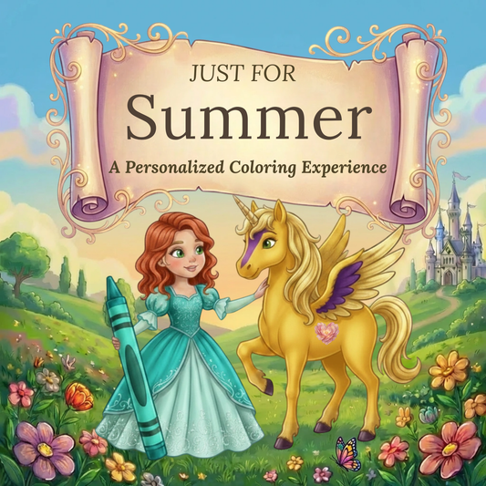 Summer Personalized Coloring Book | Ages 4-8 | L.K. Bunting