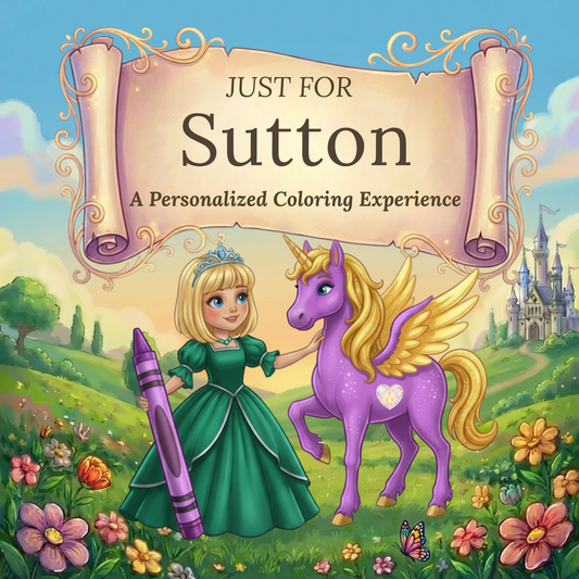 Sutton Personalized Coloring Book | Ages 4-8 | L.K. Bunting