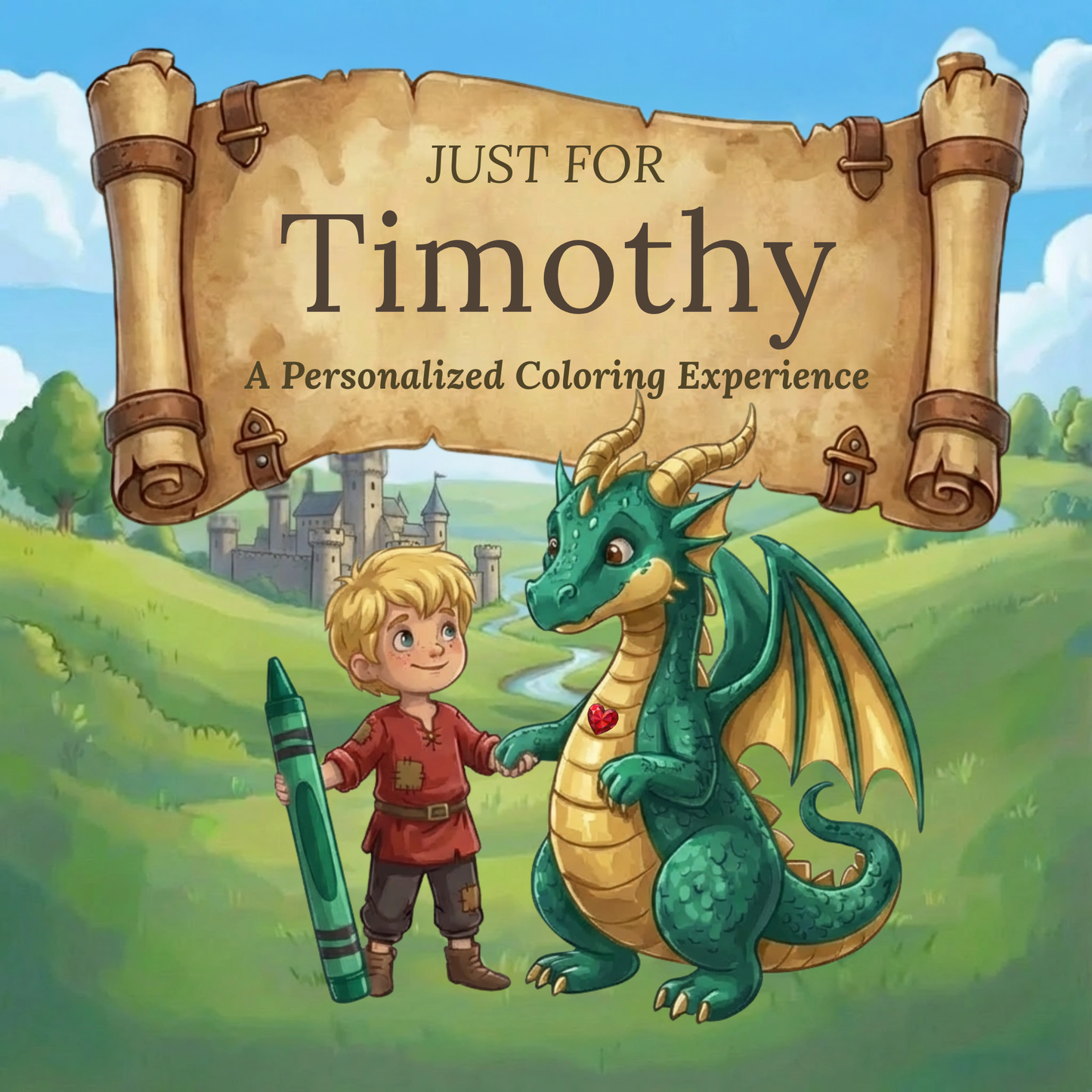 Timothy Personalized Coloring Book | Ages 4-8 | L.K. Bunting