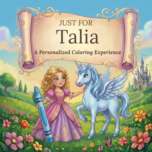 Talia Personalized Coloring Book | Ages 4-8 | L.K. Bunting