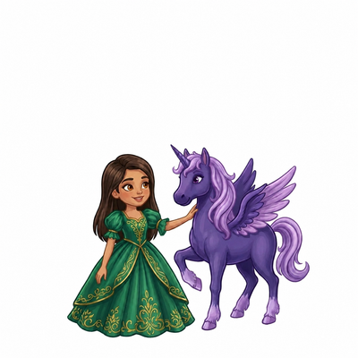 Tammy Unicorn Holographic Sticker (3.71” x 3”) for Kids