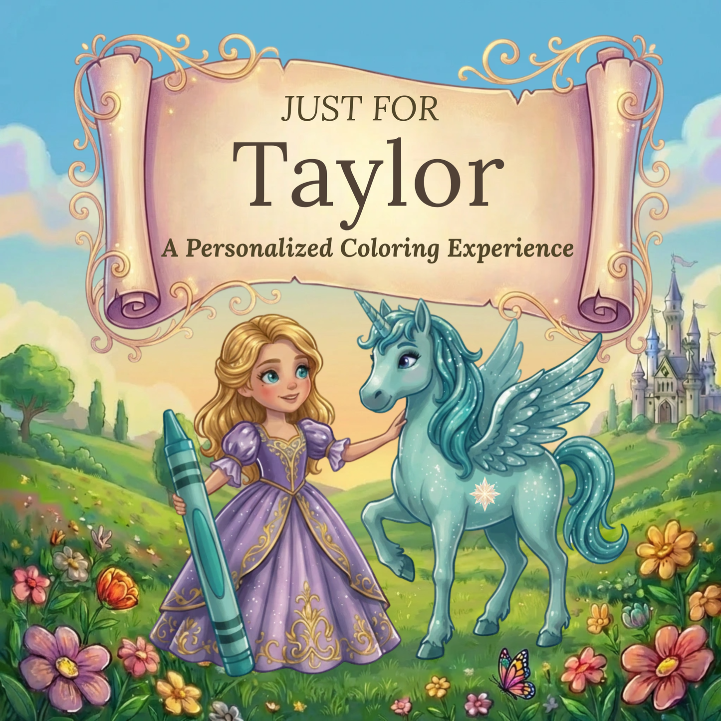 Taylor Personalized Coloring Book | Ages 4-8 | L.K. Bunting