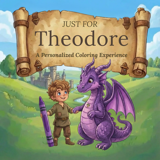 Theodore Personalized Coloring Book | Ages 4-8 | L.K. Bunting
