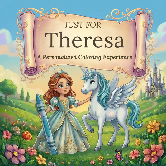 Theresa Personalized Coloring Book | Ages 4-8 | L.K. Bunting