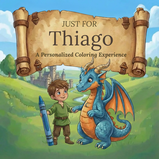 Thiago Personalized Coloring Book | Ages 4-8 | L.K. Bunting