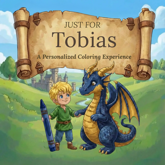Tobias Personalized Coloring Book | Ages 4-8 | L.K. Bunting