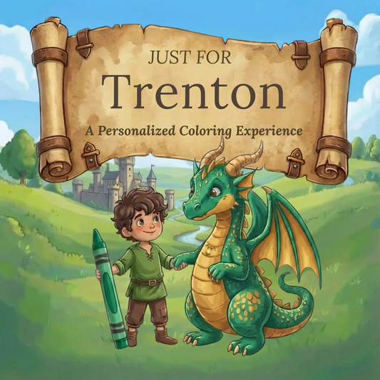 Trenton Personalized Coloring Book | Ages 4-8 | L.K. Bunting