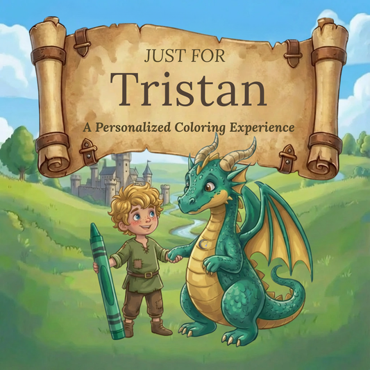Tristan Personalized Coloring Book | Ages 4-8 | L.K. Bunting