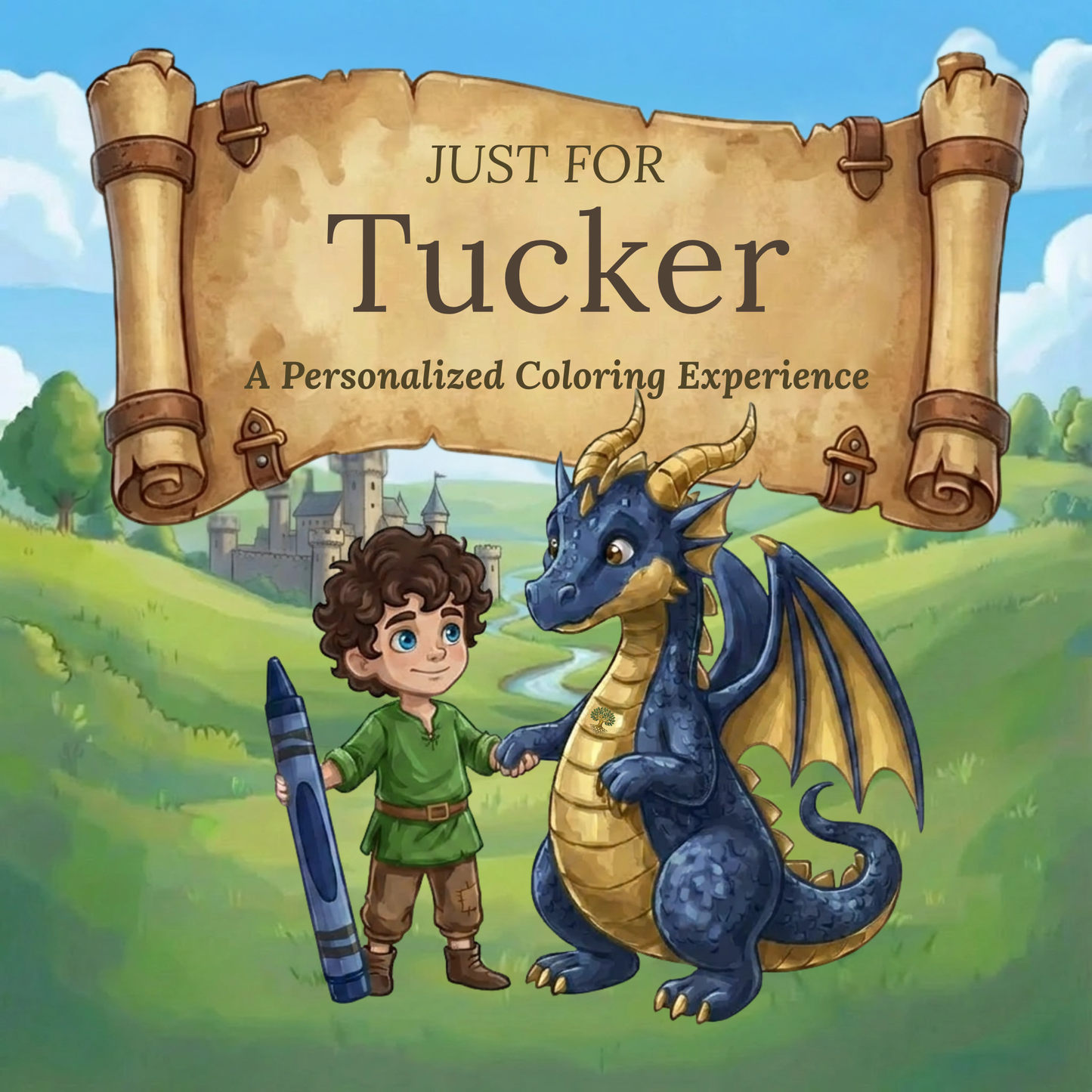 Tucker Personalized Coloring Book | Ages 4-8 | L.K. Bunting