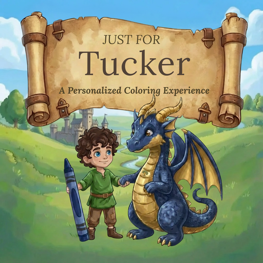 Tucker Personalized Coloring Book | Ages 4-8 | L.K. Bunting