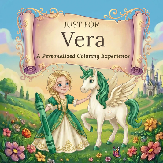 Vera Personalized Coloring Book | Ages 4-8 | L.K. Bunting