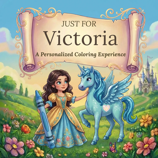 Victoria Personalized Coloring Book | Ages 4-8 | L.K. Bunting