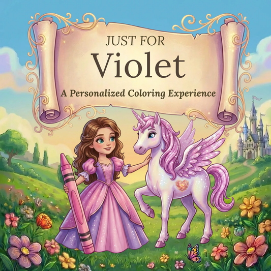 Violet Personalized Coloring Book | Ages 4-8 | L.K. Bunting
