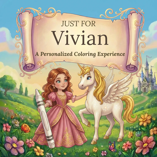 Vivian Personalized Coloring Book | Ages 4-8 | L.K. Bunting