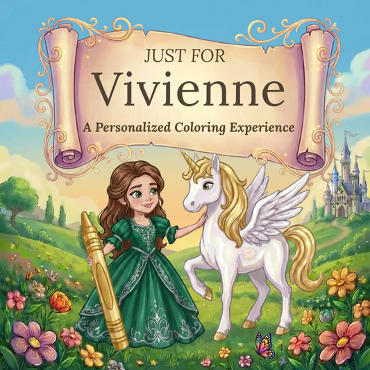 Vivienne Personalized Coloring Book | Ages 4-8 | L.K. Bunting