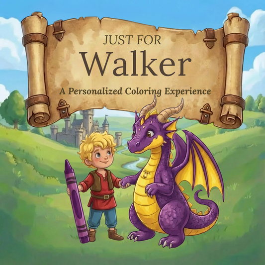Walker Personalized Coloring Book | Ages 4-8 | L.K. Bunting