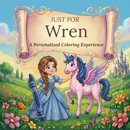 Wren Personalized Coloring Book | Ages 4-8 | L.K. Bunting