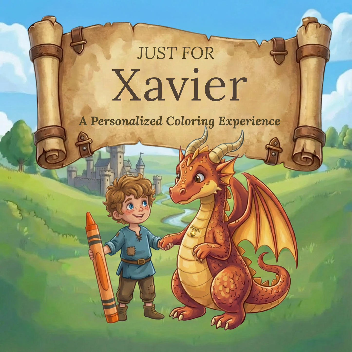 Xavier Personalized Coloring Book | Ages 4-8 | L.K. Bunting