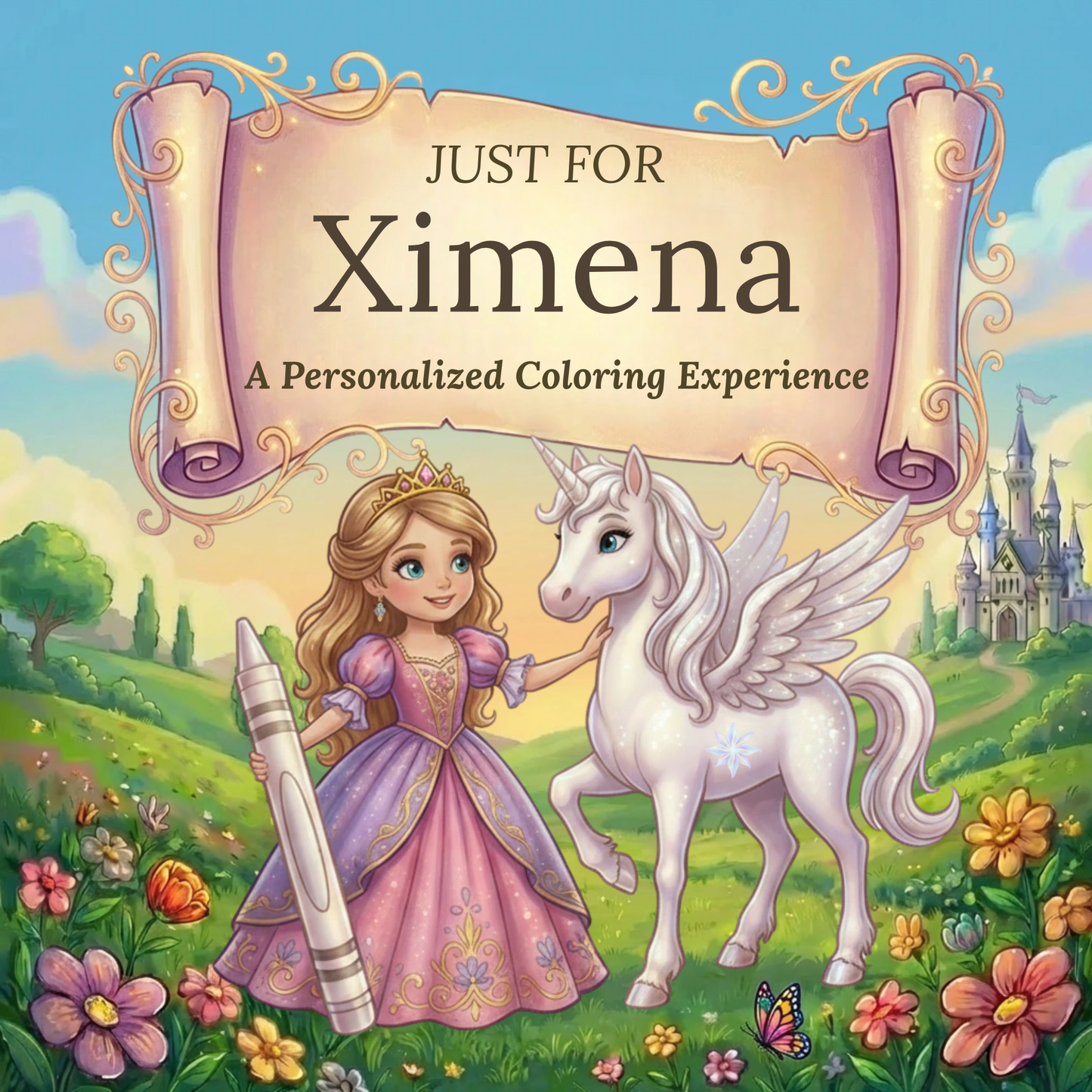 Ximena Personalized Coloring Book | Ages 4-8 | L.K. Bunting