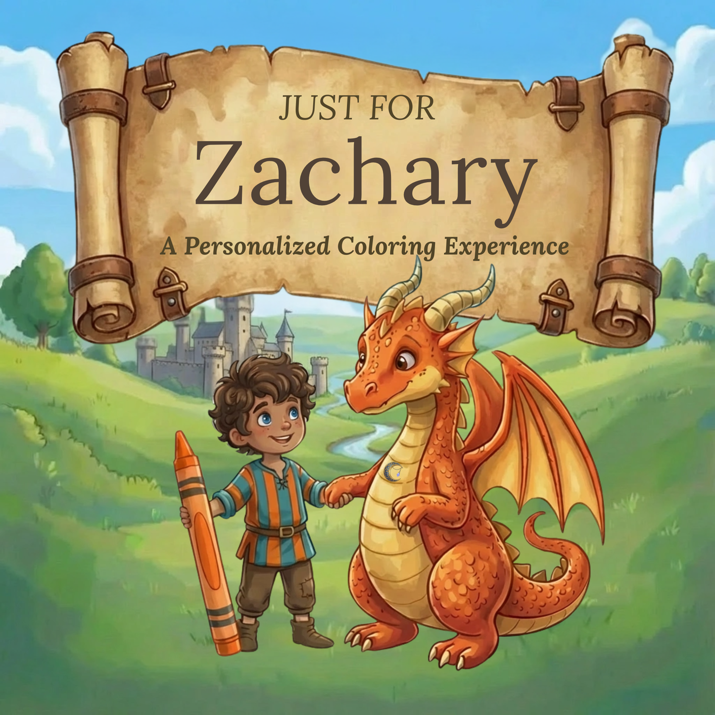 Zachary Personalized Coloring Book | Ages 4-8 | L.K. Bunting