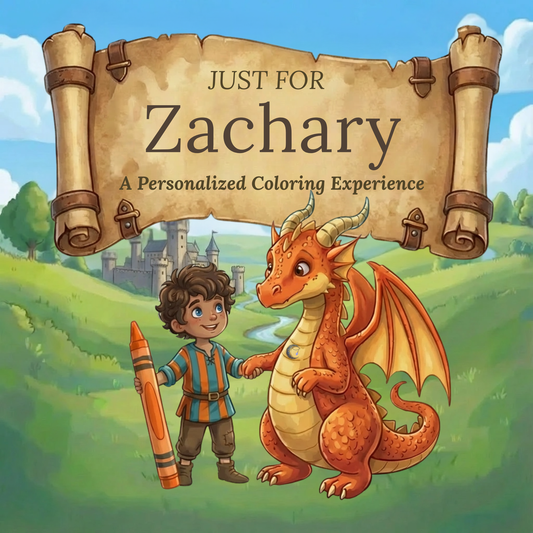 Zachary Personalized Coloring Book | Ages 4-8 | L.K. Bunting