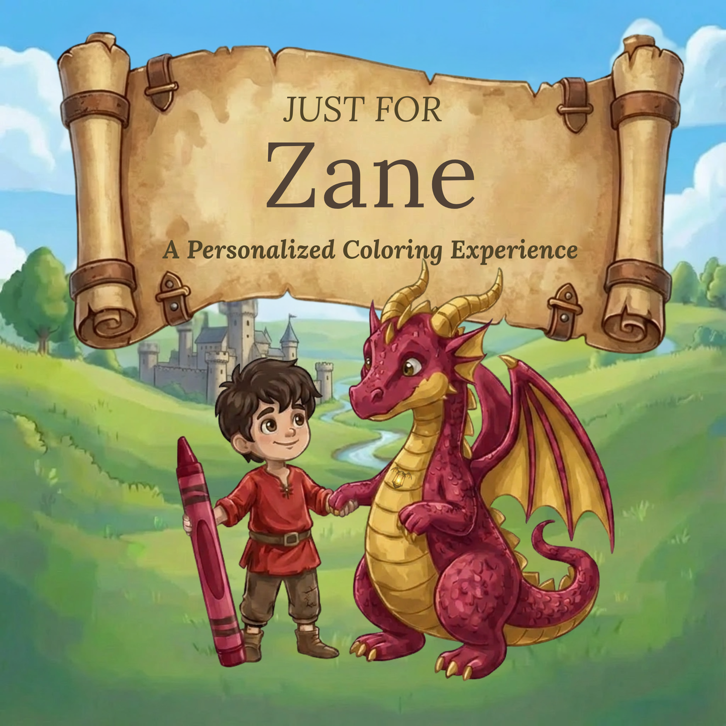 Zane Personalized Coloring Book | Ages 4-8 | L.K. Bunting