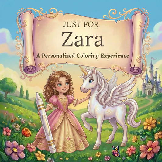 Zara Personalized Coloring Book | Ages 4-8 | L.K. Bunting