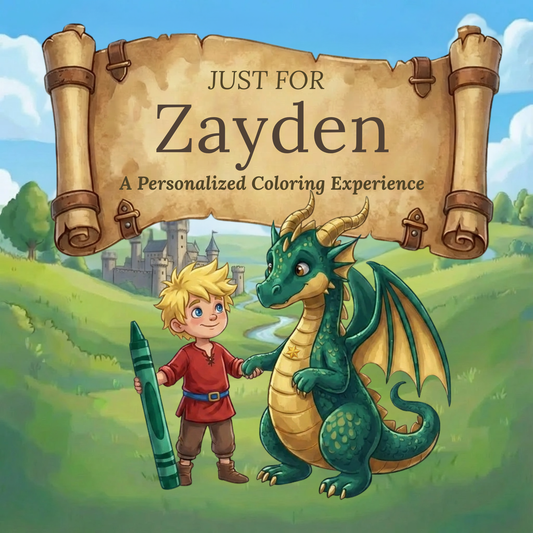 Zayden Personalized Coloring Book | Ages 4-8 | L.K. Bunting