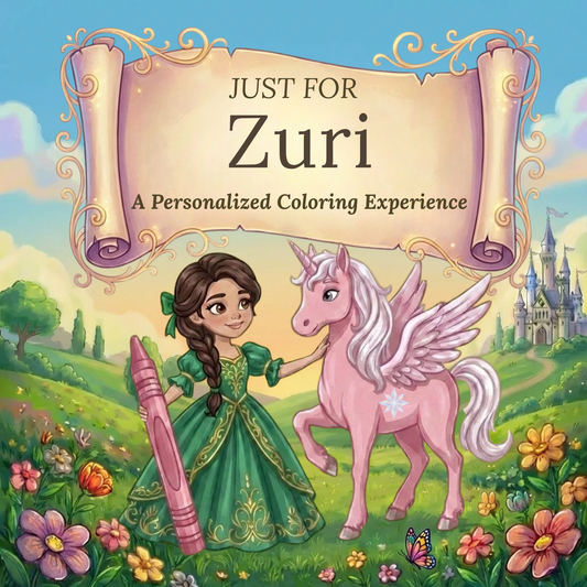 Zuri Personalized Coloring Book | Ages 4-8 | L.K. Bunting