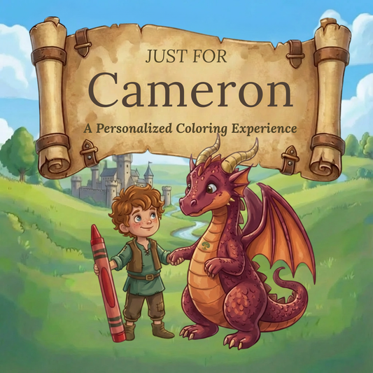 Cameron Personalized Coloring Book | Ages 4-8 | L.K. Bunting