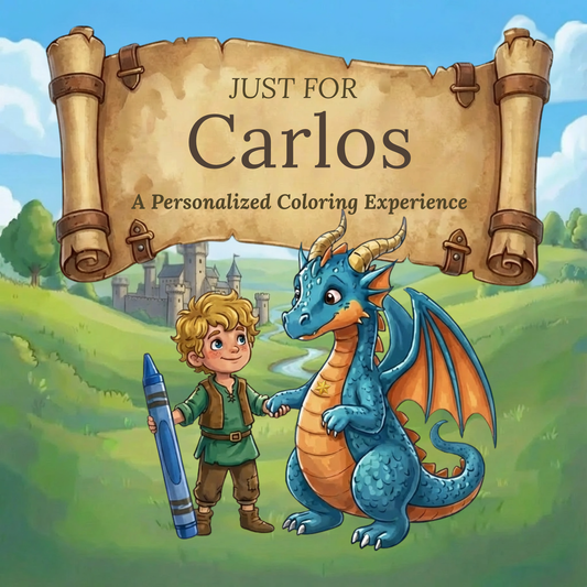 Carlos Personalized Coloring Book | Ages 4-8 | L.K. Bunting
