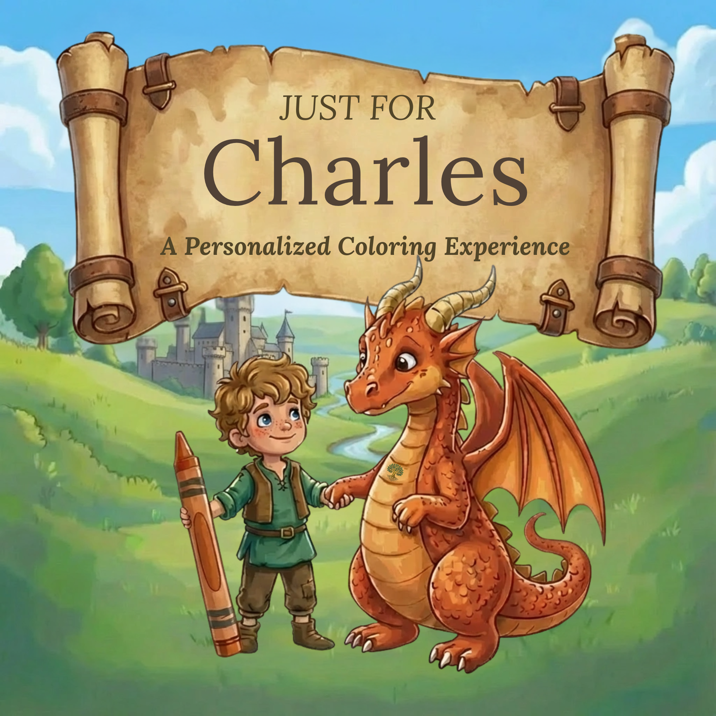 Charles Personalized Coloring Book | Ages 4-8 | L.K. Bunting