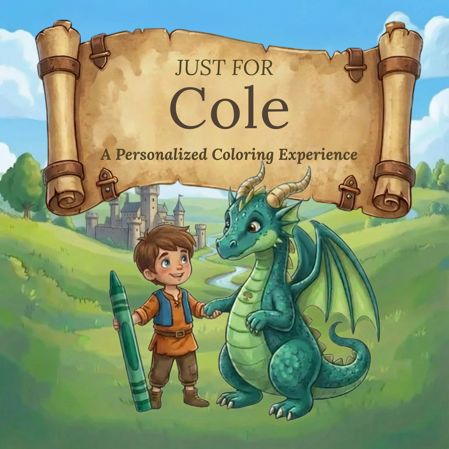 Cole Personalized Coloring Book | Ages 4-8 | L.K. Bunting