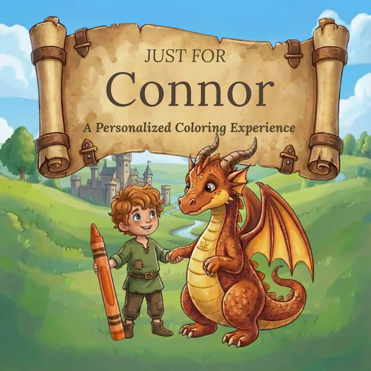 Connor Personalized Coloring Book | Ages 4-8 | L.K. Bunting