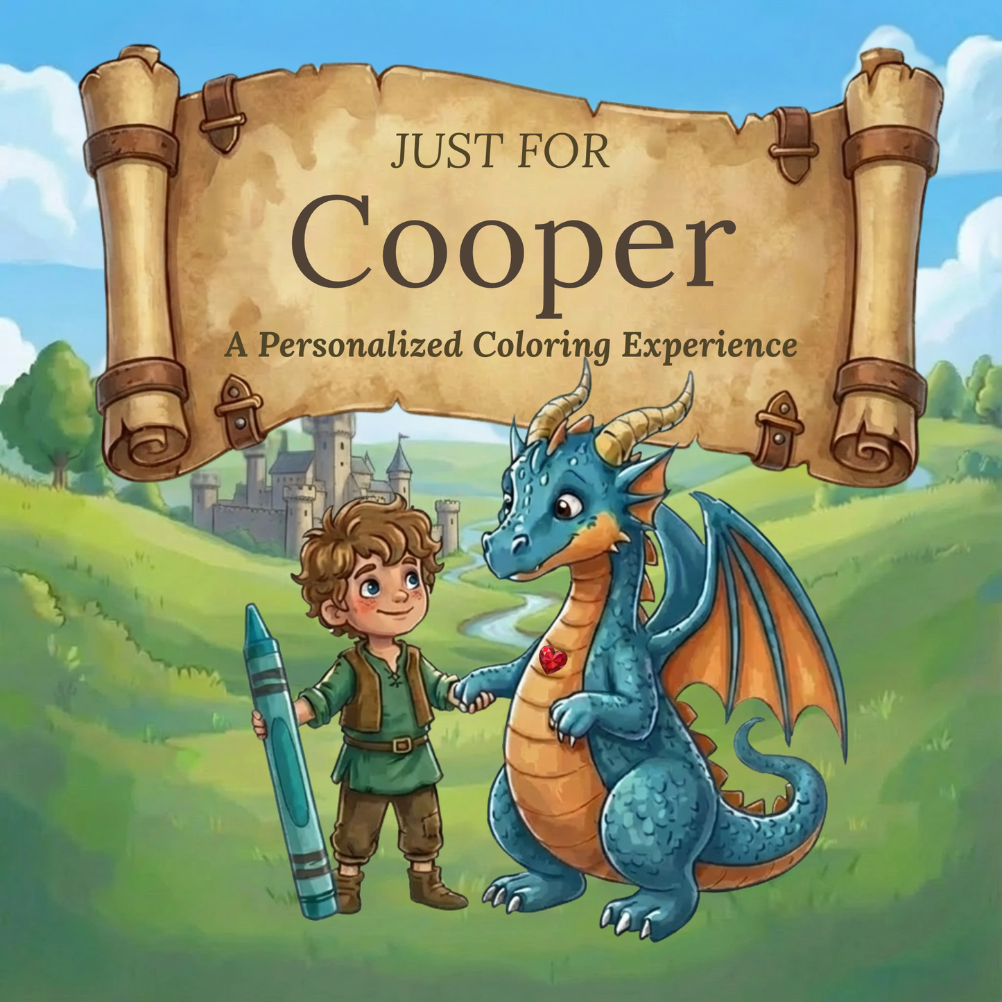 Cooper Personalized Coloring Book | Ages 4-8 | L.K. Bunting