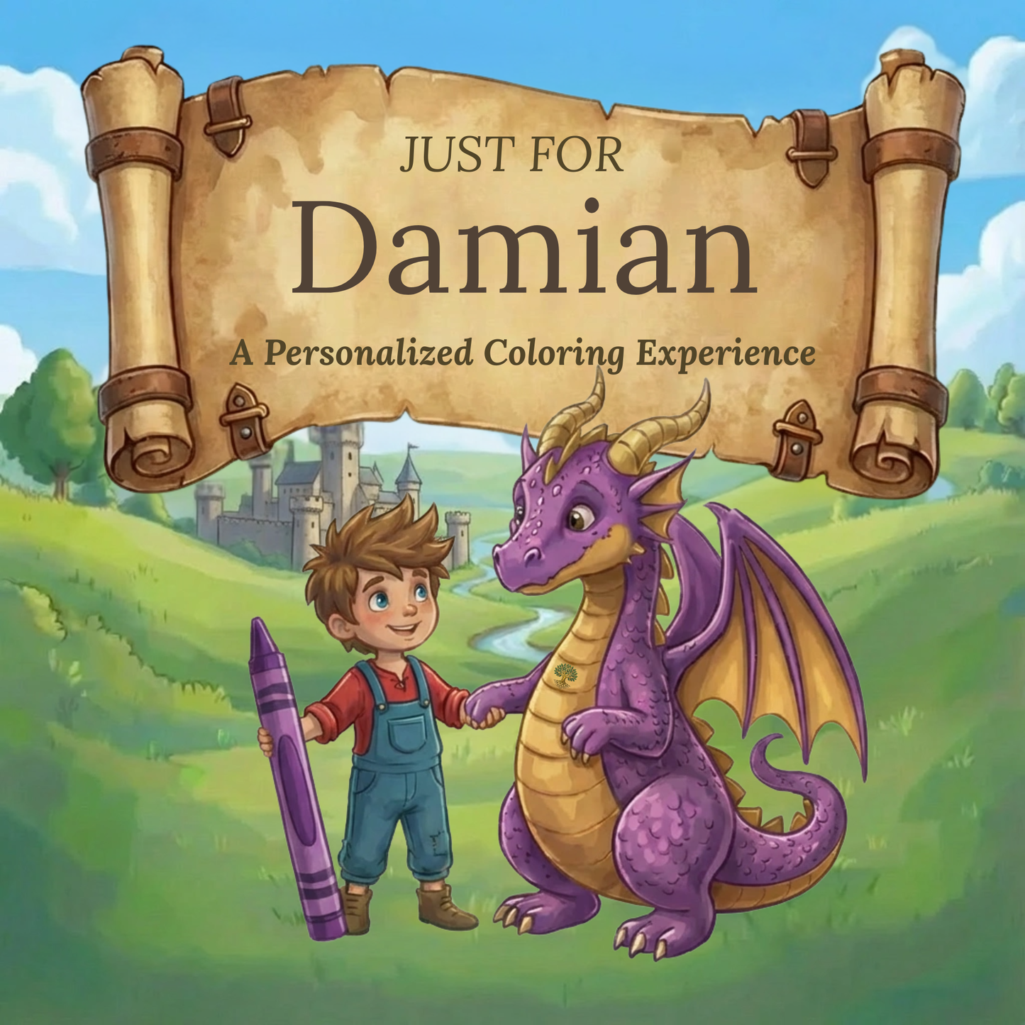 Damian Personalized Coloring Book | Ages 4-8 | L.K. Bunting