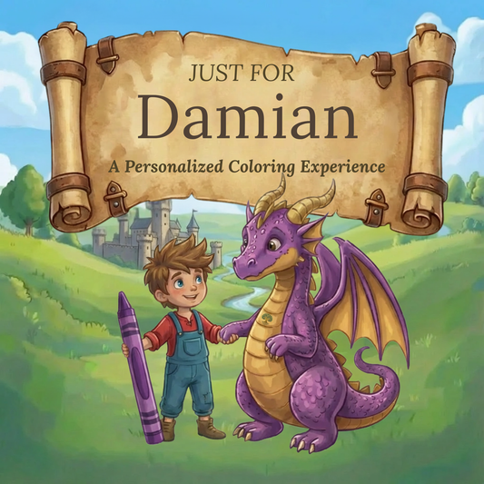 Damian Personalized Coloring Book | Ages 4-8 | L.K. Bunting